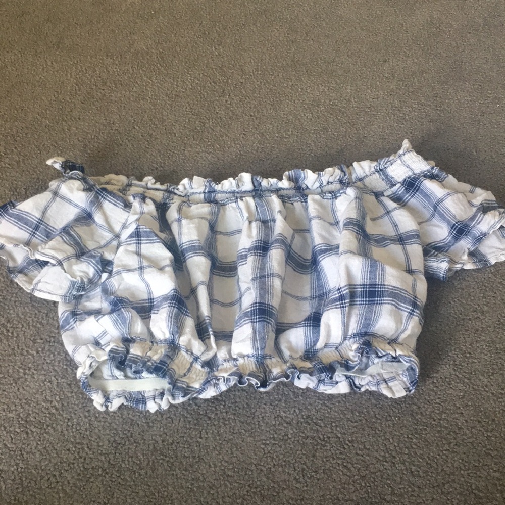 Cute flannel crop top